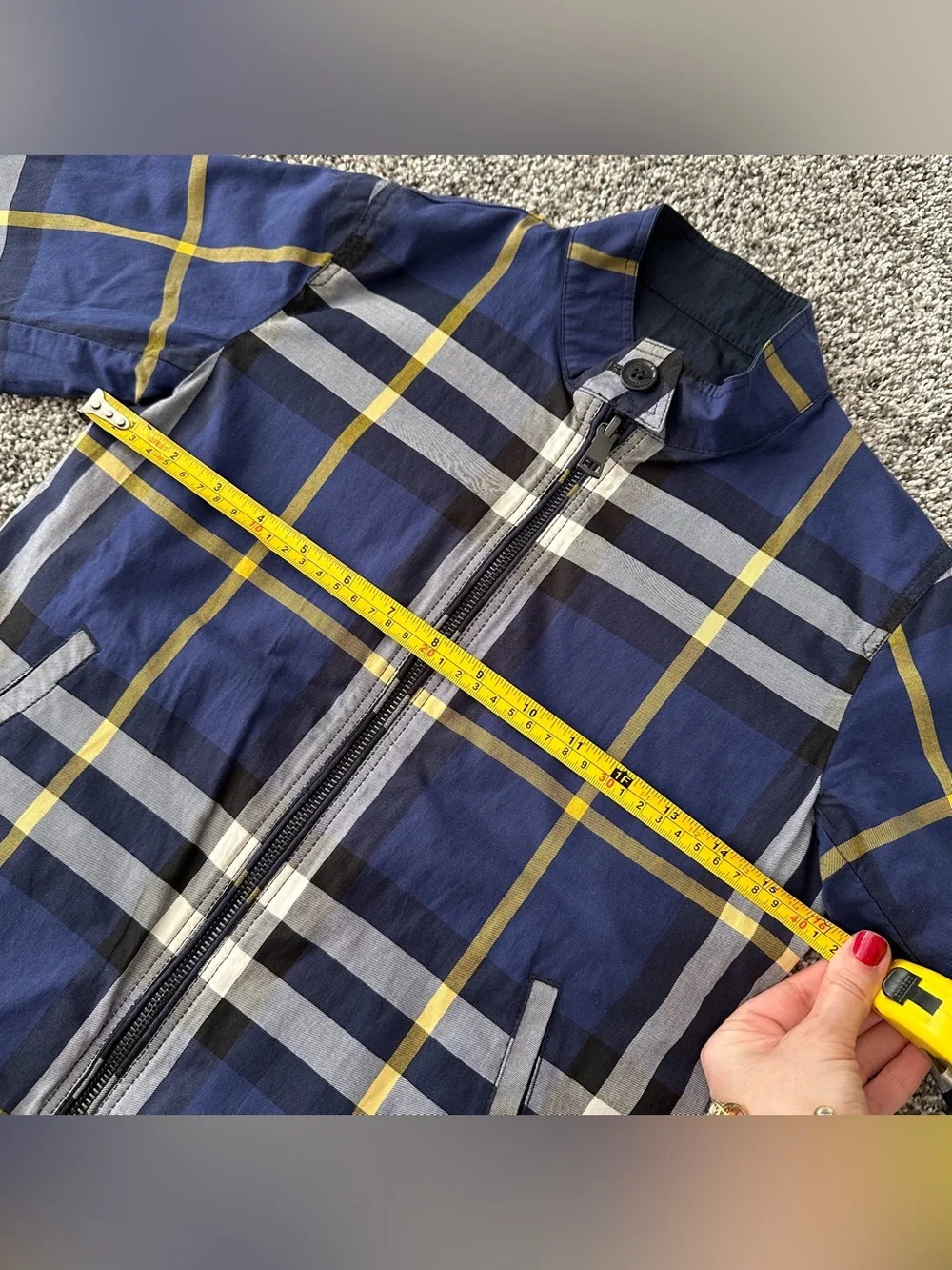 Authentic BURBERRY Boy Bomber Windbreaker Reversible Jacket Kid Youth 9-10 Year